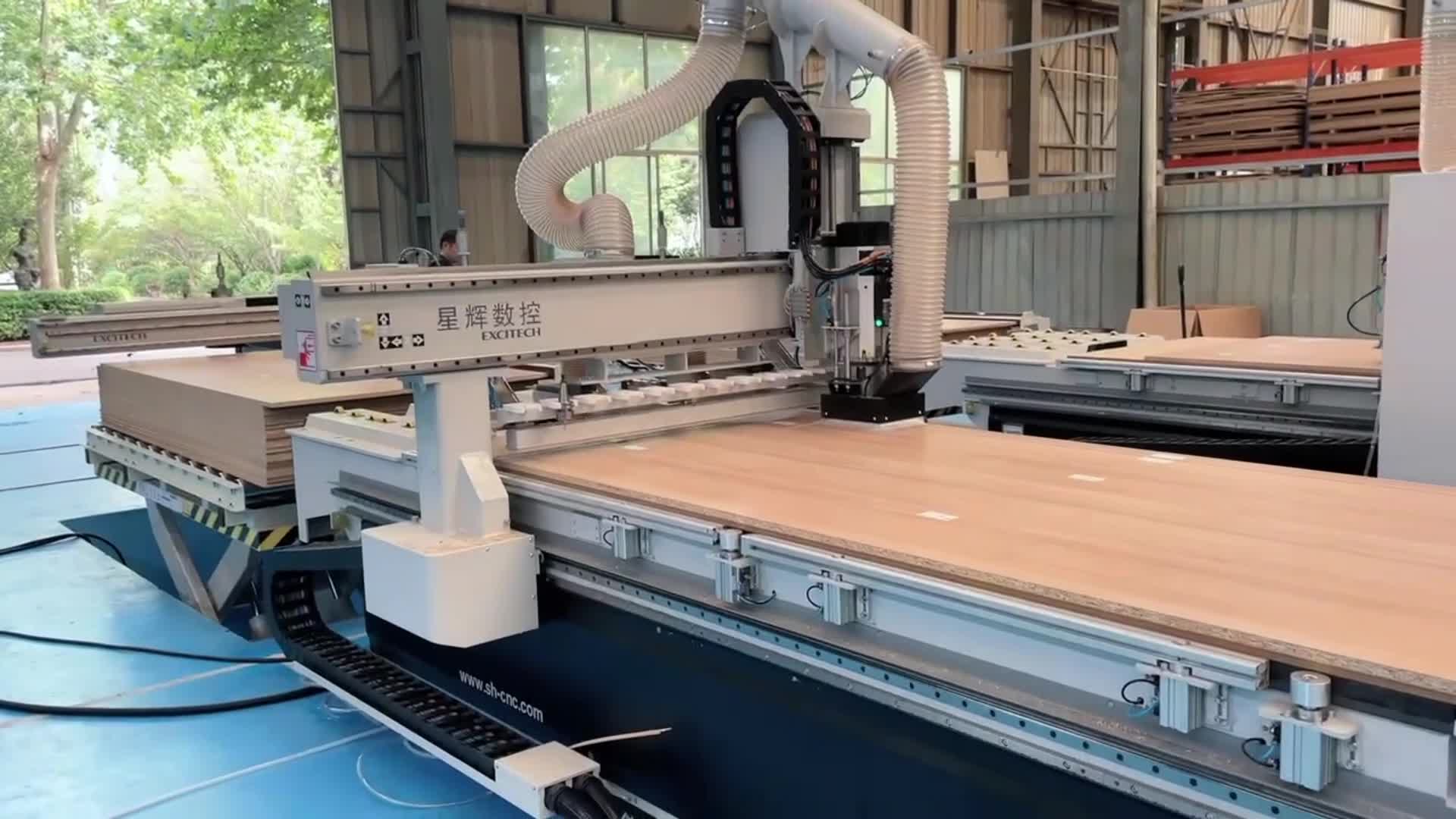 Experience the dust-free cutting processing center and build your furniture factory!