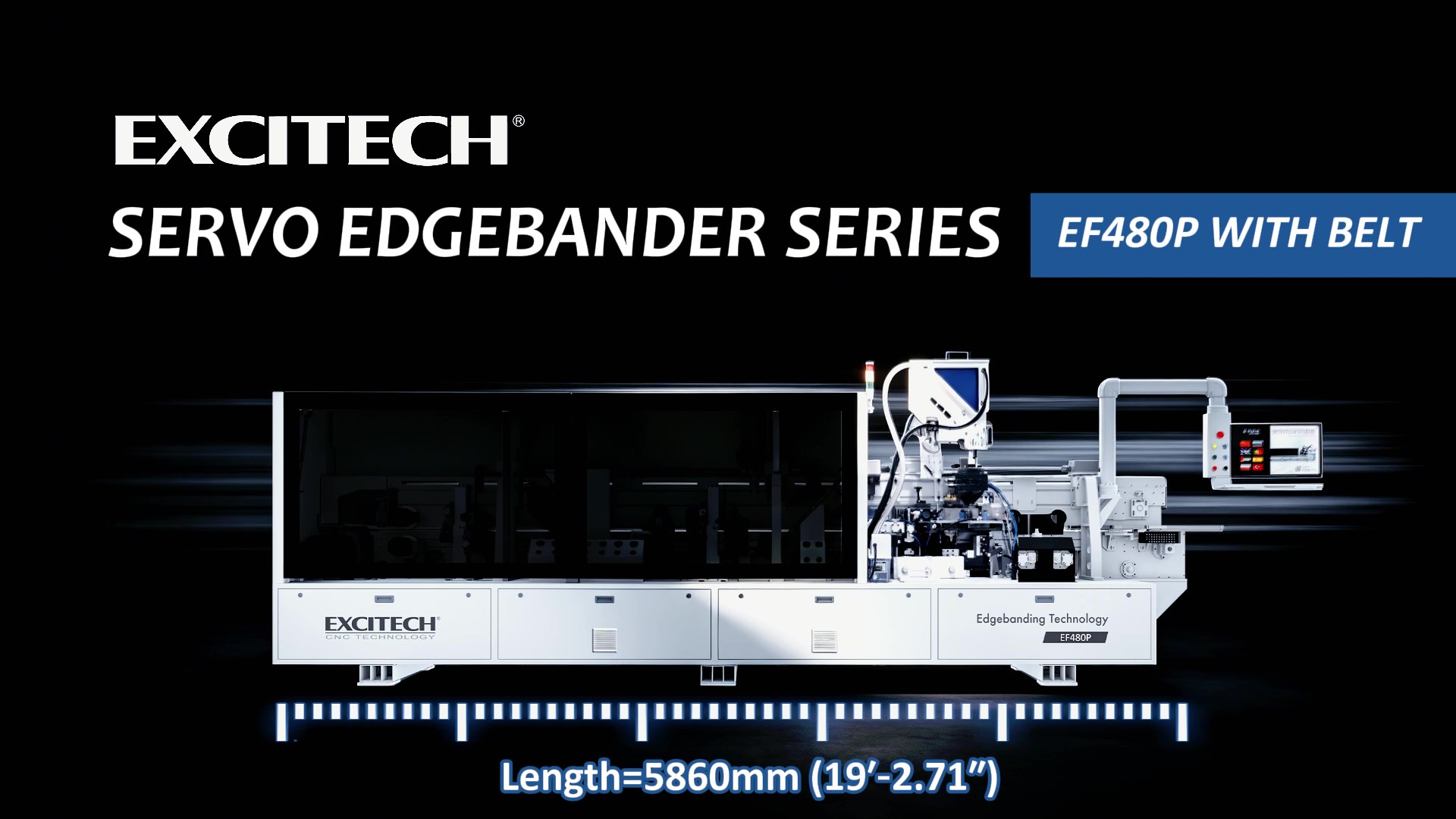 EXCITECH EF480P Servo‑Driven Edgebander with Belt Conveyor: Simplified Setup for Custom Cabinet Shops