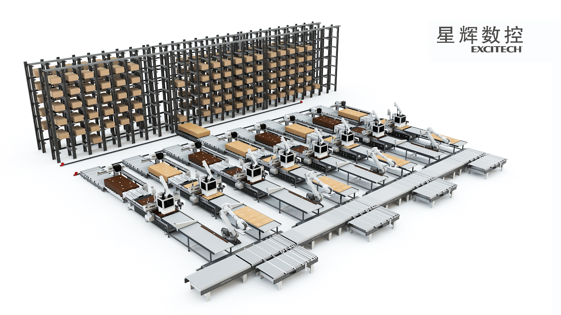 EXCITECH | Scalable Lights-Out Smart Factory Solutions for Cabinet & Furniture Manufacturing