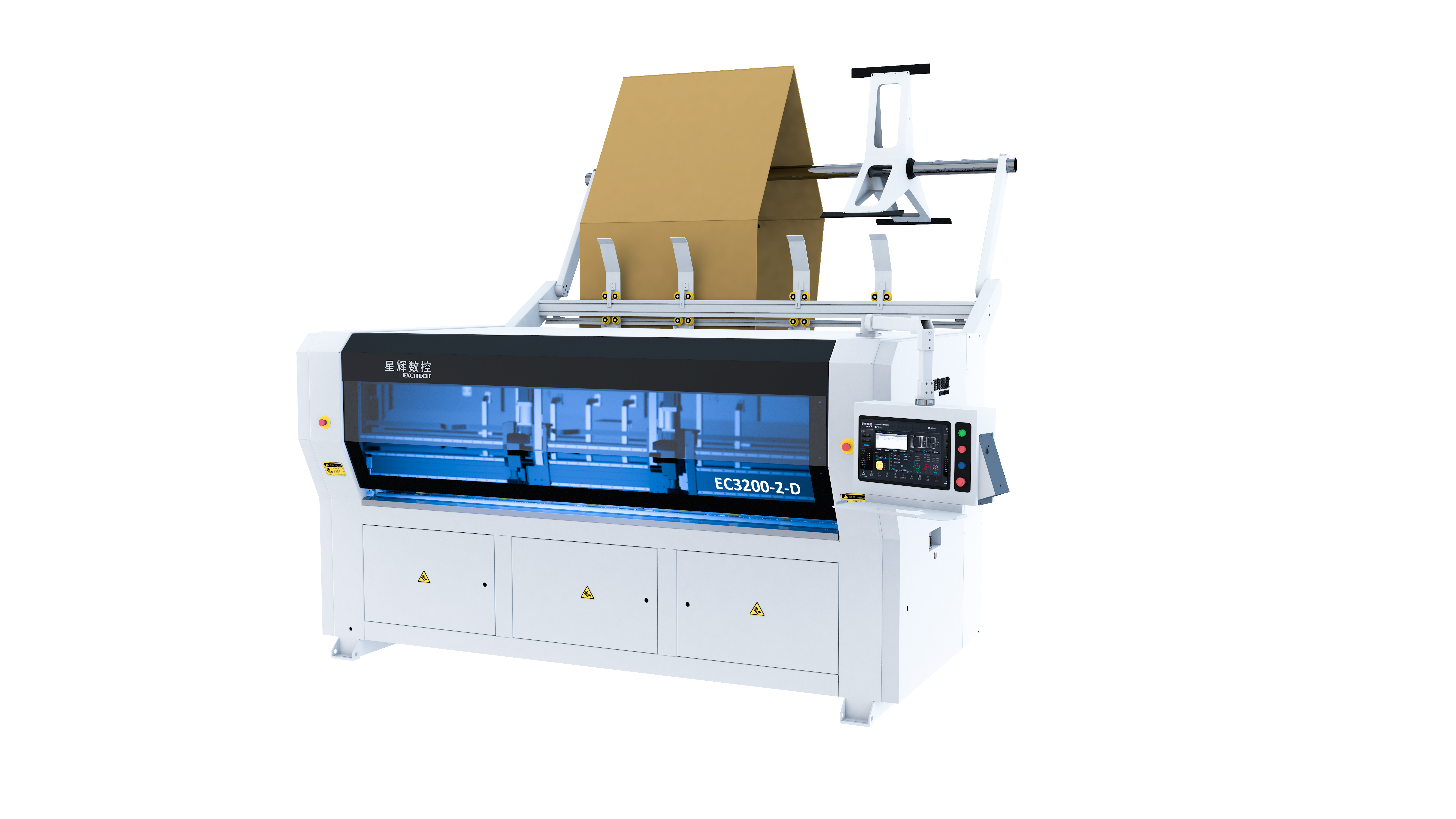EXCITECH EC3200-2D Oscillating-Knife Carton Cutting Machine | Digital Corrugated Box Cutter