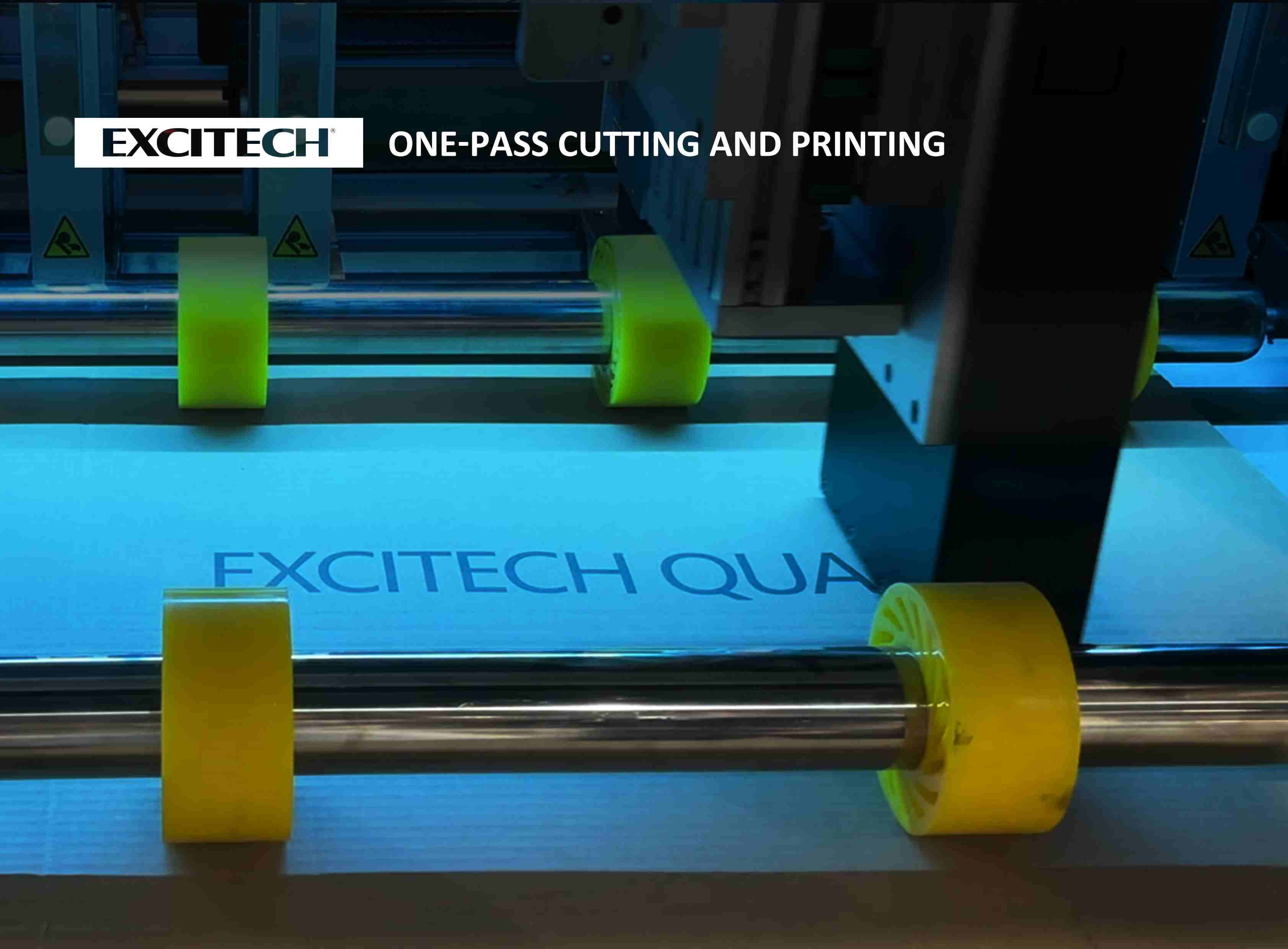 EXCITECH EC3200-2P is an integrated carton printing and cutting machine for packaging production.