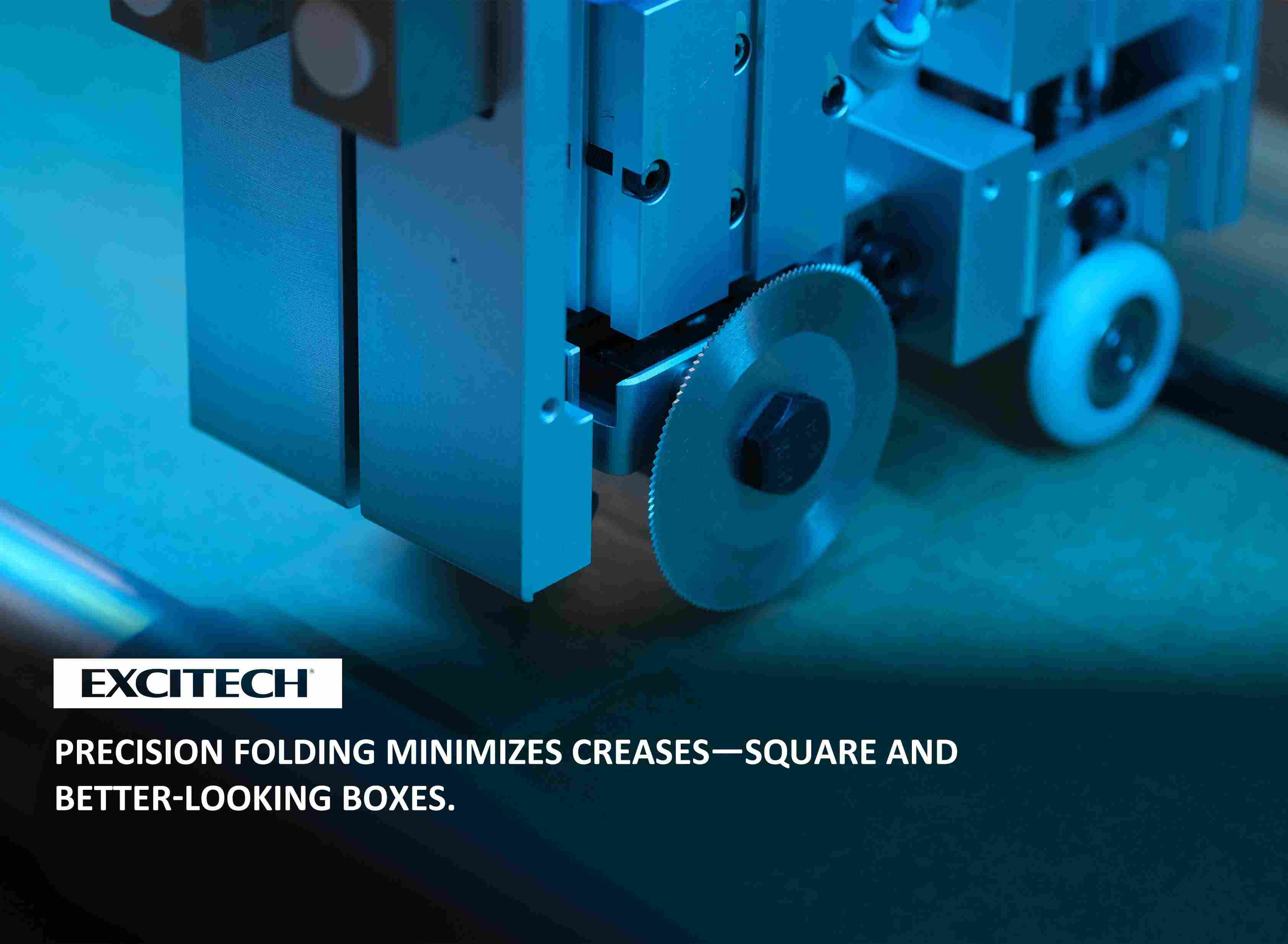 EXCITECH EC3200-2P is an integrated carton printing and cutting machine for packaging production. It completes printing and cutting in one pass, ideal for rigid carton making for custom furniture packaging.